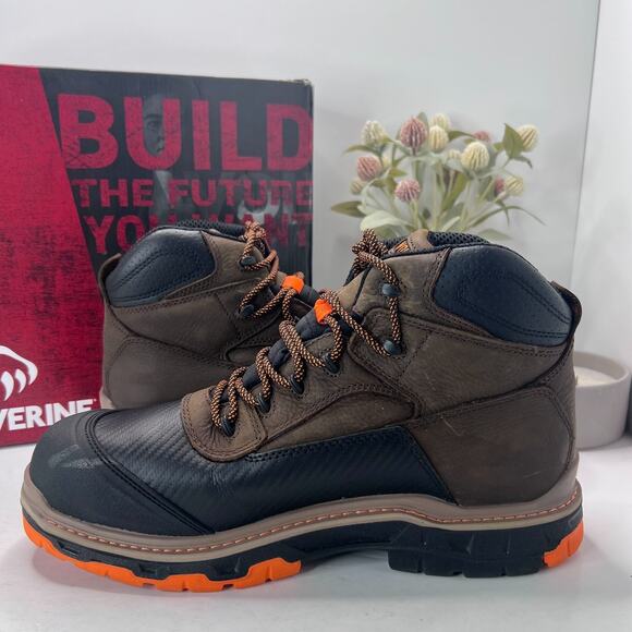 Wolverine Overpass Mid CM WP Lace Up Sneaker Summer Brown W10717 Men's US 13 EW - Picture 4 of 10